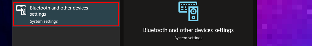 Настройки Bluetooth и других устройств