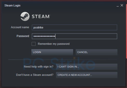 Изменить имя пользователя Steam при входе