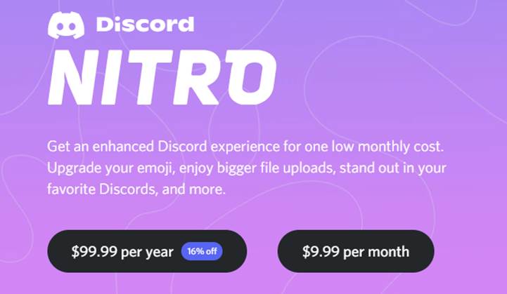 Цены на Discord Nitro