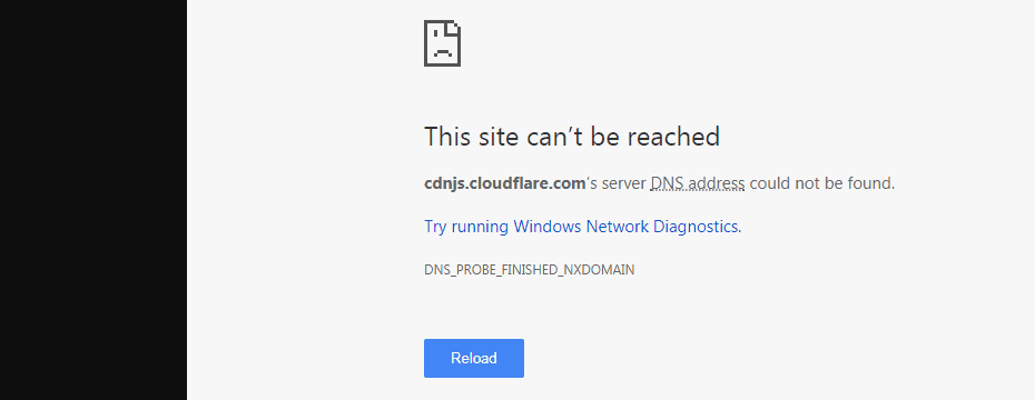 DNS-адрес Google Chrome не найден