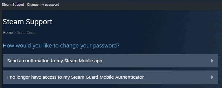 Как изменить пароль Steam на сайте