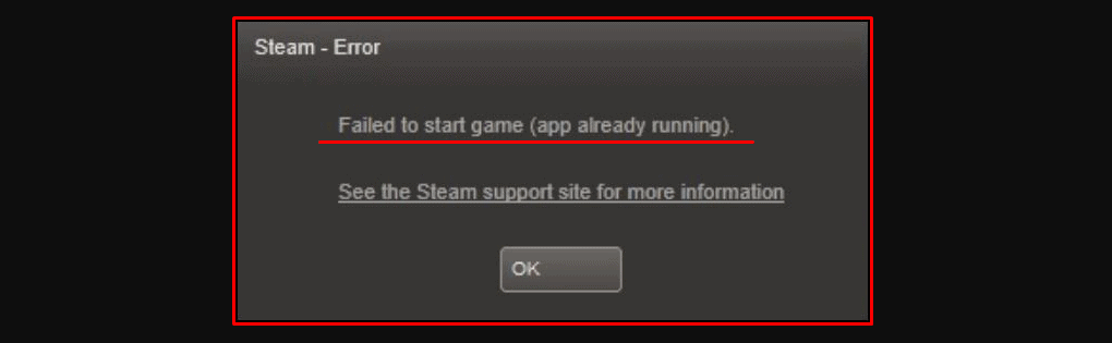 Ошибка Steam. Не удалось запустить игровое приложение, которое уже запущено.