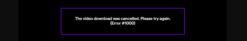 Ошибка воспроизведения мультимедиа Twitch прервана