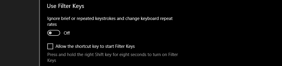 Используйте ключи фильтра в Windows