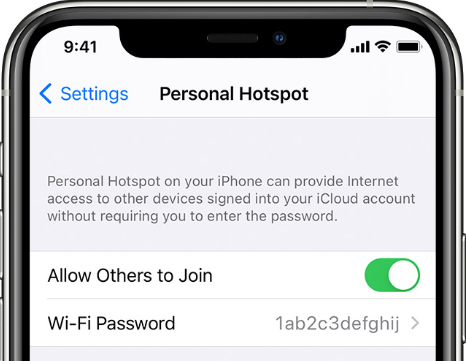 Точка доступа Wi-Fi на iOS