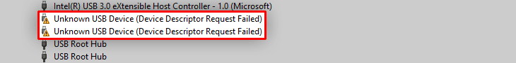 Ошибка запроса дескриптора устройства Windows