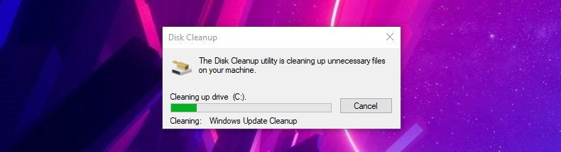 Windows Disk Cleanup очищает диск