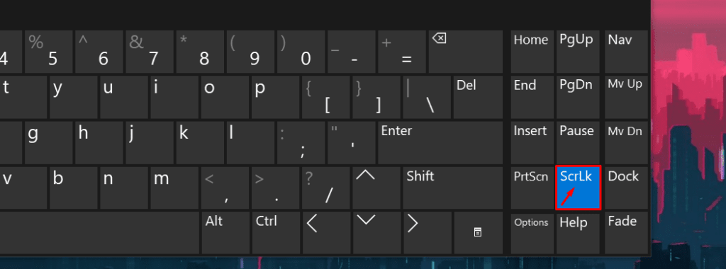 Скриншот клавиатуры Windows