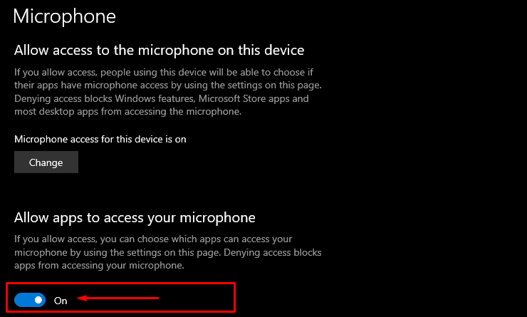 Windows Микрофон Разрешить доступ