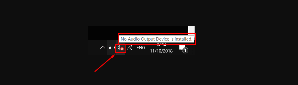 Windows Устройство вывода звука не установлено